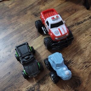3 Toy Monster Trucks